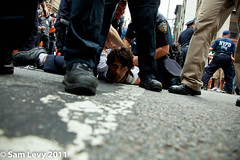 On the ground